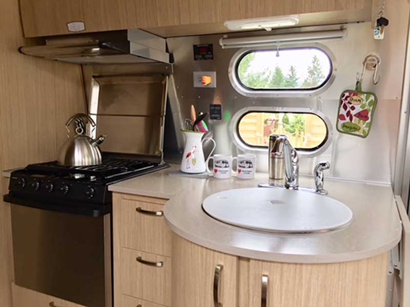 Airstream For Rent Peachland Kitchen