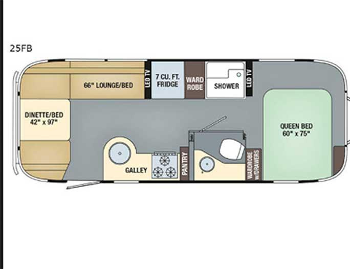 Airstream Rental Peachland Floor Plan